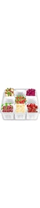 ECVV Kitchen accessories Plastic airtight bulk Food Grade Compartment Storage Box Spice Container Dispenser fridge organizer with lid