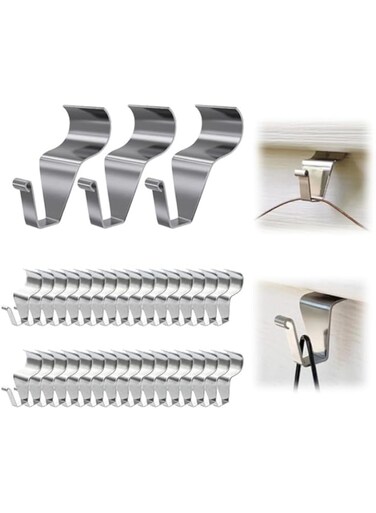 10PCS Siding Hooks for Hanging Outdoor, Upgraded Stainless Steel Hanging Hooks, No-Hole Needed Vinyl Siding Clips for Hanging Wreaths, Picture,String Lights and Decorations