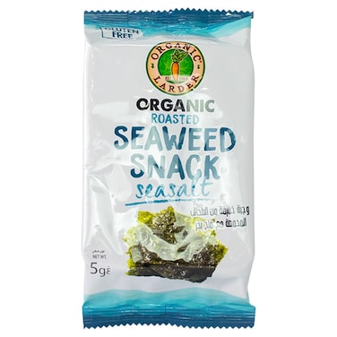 Organic Larder Organic Roasted Sea Salt Seaweed Snack, 5g