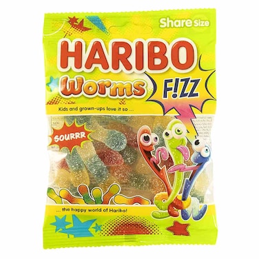Haribo Fizz Worm Candy, 70g