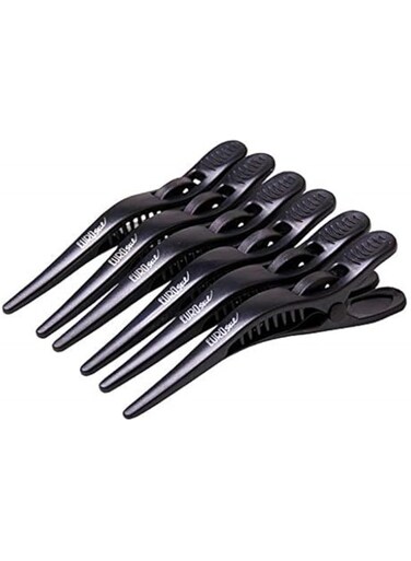 Eurostil compartment clip clothes pegs pack of 6 black plastic