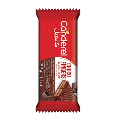 Canderel Choco Fingers Crispy Wafer with Milk Chocolate No Added Sugar 21.5g