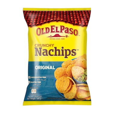 Old El Paso Crunchy Nachips Original Tortilla Chips, 185 g