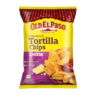 Old El Paso Crunchy Cheese Flavoured Tortilla Chips, 185g