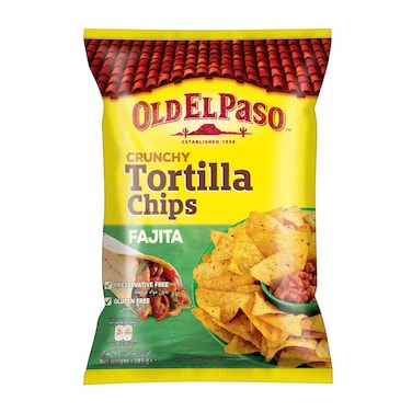 Old El Paso Crunchy Fajitas Flavoured Tortilla Chips, 185g