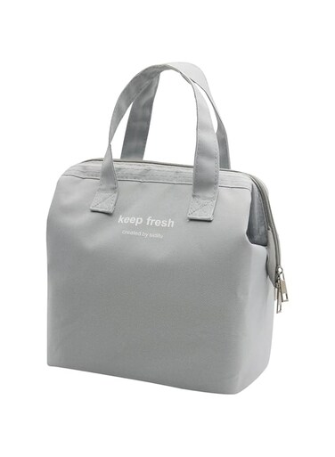 Kameety Insulated Lunch Bag Simple Bento Cooler Bag Lunch Tote Bag for Lunch Box for Women Men Adult Picnic Working Hiking Beach (Grey)