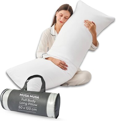 MUSA&Acirc;&reg; Full Body Long Pillow - Breathable Polyester Filling, 50 x 120 cm
