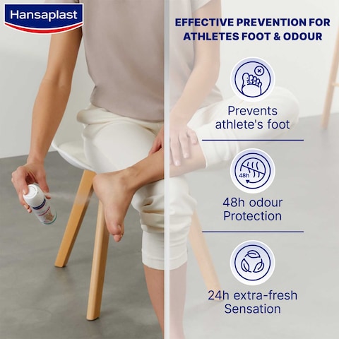 Hansaplast Foot Protection 2-in-1 Antibacterial Deodorant Spray, 150ml