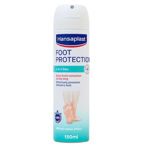Hansaplast Foot Protection 2-in-1 Antibacterial Deodorant Spray, 150ml