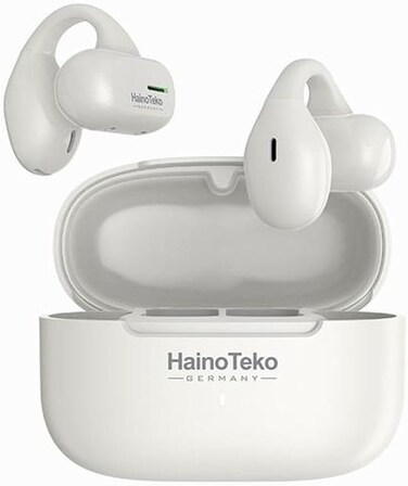 Haino Teko Germany True Wireless Earphone With Super Clear Mic and High Bass Sound Quality (White)