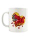 Printed Ceramic Mug White/Yellow/Pink