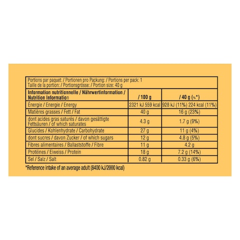 Be Kind Honey Roasted Nuts and Sea Salt Protein Bars, 40g Pack of 12