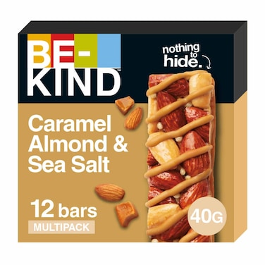Be Kind Almonds and Sea Salt Protein Bar, 40g Pack of 12