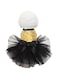 Puppy Princess Sequined Bow Dog Tutu Dress Dog Pleated Shirt for Birthday Party (Golden, S)