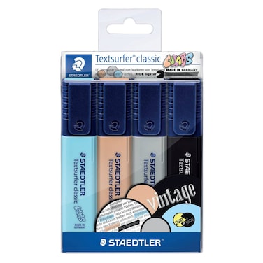 Staedtler Textsurfer Classic Vintage Highlighter Wallet 4 PCS