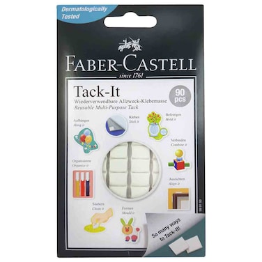 Faber-Castell Tack-It Reusable Multi-Purpose Adhesive, White, 50g