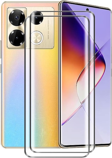 Infinix Note 40 Screen Protector, Tempered Glass [Full Adhesive][Full Coverage] [Bubble-Free] [Anti Scratch] HD Clear High Responsive for Infinix Note 40 Infinix Note 40 (2 Pack)