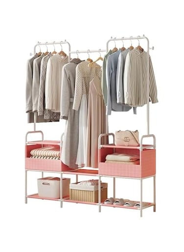 Clothes Rack, Clothing Rack with Storage Bag, Garment Rack, Non-woven Shelves for Shoes, Clothes Rack for Bedroom, Hallway, Entryway (28-03)