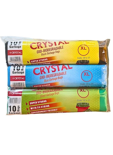 Oxo-Biodegradable Trash Bags, 76x94 cms, Extra Large size, Pack of 3x10 pieces