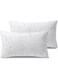 Phantoscope Premium Outdoor Pillow Inserts - Pack of 2 Square Form Water Resistant Decorative Throw Pillows, Made in USA Couch Sham Cushion Stuffer 12 x 20 inches