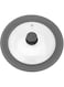 Arabest Universal Lid for Pots and Pans, Heat Resistant Food Safe Skillet Lid with Silicone Rims and Steam Vented, Silicone Universal Lid Fits All 24 to 28cm Diameter Cookware, Dishwasher Safe (Gray)