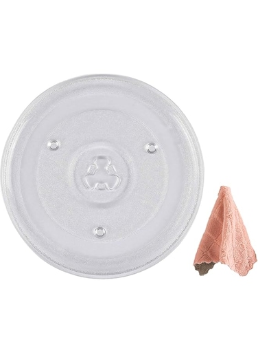 Rubik Microwave Oven Plate Replacement Medium (27cm / 10.63 inch) Turntable Glass Tray Dishwasher Safe, Universal Compatibility