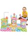 SOPTEC Building Blocks Gear Cogs Toy   Electric Brick Toy Set   Reusable Puzzle Interlocking Learning Gear Blocks for Kids Ages 3+