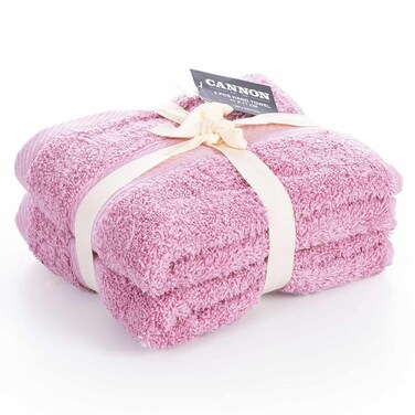 Cannon Plain Hand Towel, Tea Rose, 41x71cm, 650 GSM, 100% Cotton, 2 PCS