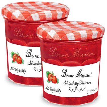 Bonne Maman Strawberry Preserve, 370g Pack of 2