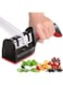Premium Non-slip Base and Ergonomic Design Knife Sharpener for Sharpening and Polishing Kitchen Knives with Easy Manual Sharpening for Straight Knives Perfect for Household