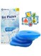 Ice Freezer Packs for Lunch Box Cooler, Reusable Cool Refreeze Blocks for Lunch Bags, Keeps Food Cold &amp; Fresh - Ideal for Kids School Lunch Boxes, Office/Picnic Lunch Set of 4, Blue