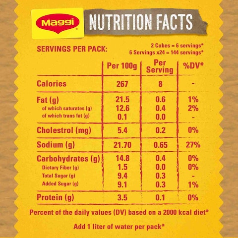 Nestle Maggi Chicken Stock Bouillon Cubes With Herbs 20g Pack of 24