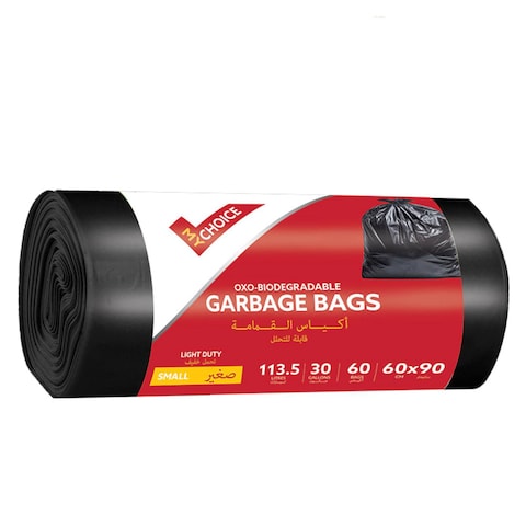 Mychoice 30 Gallon Oxo Bio-Degradable Black 60 Garbage Bags