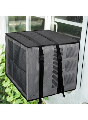 Azonee Mesh Window Air Conditioner Cover Outdoor, Support Window AC Unit Work Use for Outside Window Ac Cover Black Dust-Proof Waterproof AC Cover Outdoor Window AC Protection Cover