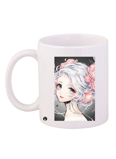 Cartoon Printed Coffee Mug White/Black/Pink