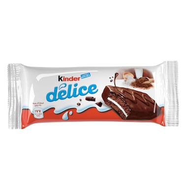 Kinder Delice Cake Bar with Milky Centre and Cocoa Coating, 39g