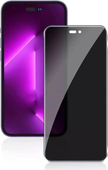 EXELLE Privacy Glass Screen Protector for IPhone 14 Pro Max 5G Anti-spy 9H Hardness Front 5D Privacy Glass Screen Protector IPhone 14 Pro Max Black