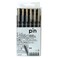 يوني بول بين فاين لاينر قلم رسم  6 قطع - أسود