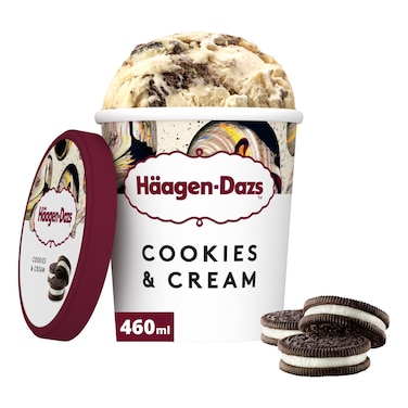 Haagen-Dazs Cookies and Cream Flavoured Ice Cream, 460ml