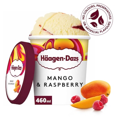 Haagen-Dazs Mango and Raspberry Flavoured Ice Cream, 460ml