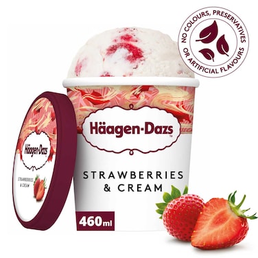 Haagen-Dazs Strawberry Flavoured Ice Cream, 460ml