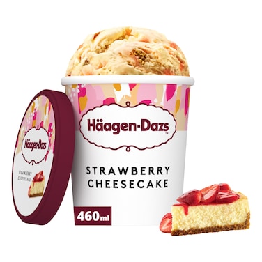 Haagen-Dazs Strawberry Cheese Cake Flavoured Ice Cream, 460ml