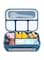 Arabest Bento Box, 1300ml 4 Compartment Square Portable Adult Lunch Box Containers, Durable Leak Proof Microwavable Sandwich Box, Leakproof Food Storage Set for School, Work, Picnic (Blue)
