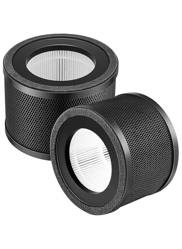 Strayelf 2 Pack H13 True HEPA Replacement Filter, Compatible with TaoTronics TT-AP001 and VAVA VA-EE014, 3-in-1 H13 Grade True HEPA and Activated Carbon Filter