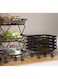 PLATU Multi-layer Fruit Vegetable Storage Basket Organizer，Rolling Utility Cart Produce Basket Storage Shelf Cart, Stackable Metal Wire Basket Cart with Wheels for Pantry,Bathroom (3 Tiers, black)
