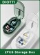 2PCS Pill Cutter with Storage Box, Portable Pill Splitter, Stainless Steel Blade, Food Grade Pill Case, Easy to Clean (8*4.2*2.5 CM)