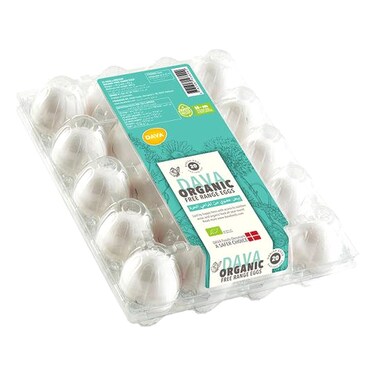 دافا بيض عضوي طبيعي من الدواجن المرباة في الحقول المفتوحة، 20 قطعة