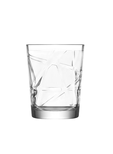 6 Pieces Line Water Glass Set 165 Ml - Clear