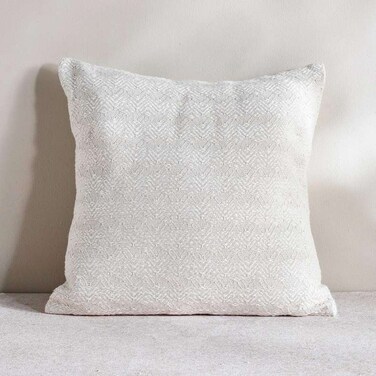 Home Ivory Structured Jacquard Cushion 50x50cm