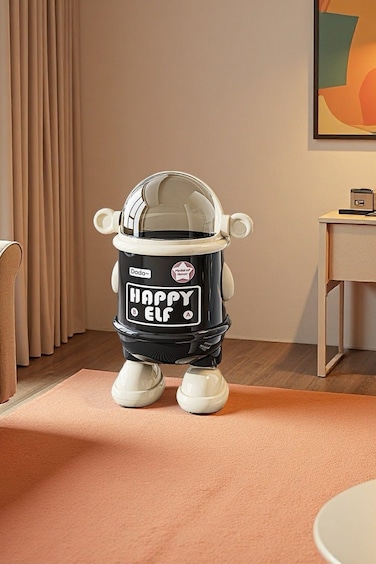 Cartoon-style Trash Can with Lid, Large Capacity Garbage Bin - Multi-functional Dustproof Storage Container   Decorative Wastebasket with Cover for Living Room, Kitchen, Bedroom, Office   Cute Covered Waste Bin with Spacious Storage&iuml;&frac14;&circ;A&iuml;&frac14;&permil;